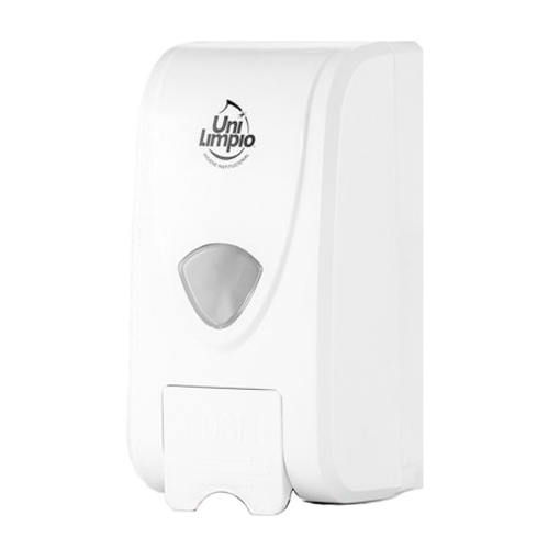 DISPENSADOR PARA JABON LIQUIDO UNILIMPIO BLANCO 800 ML SIN BOTELLA
