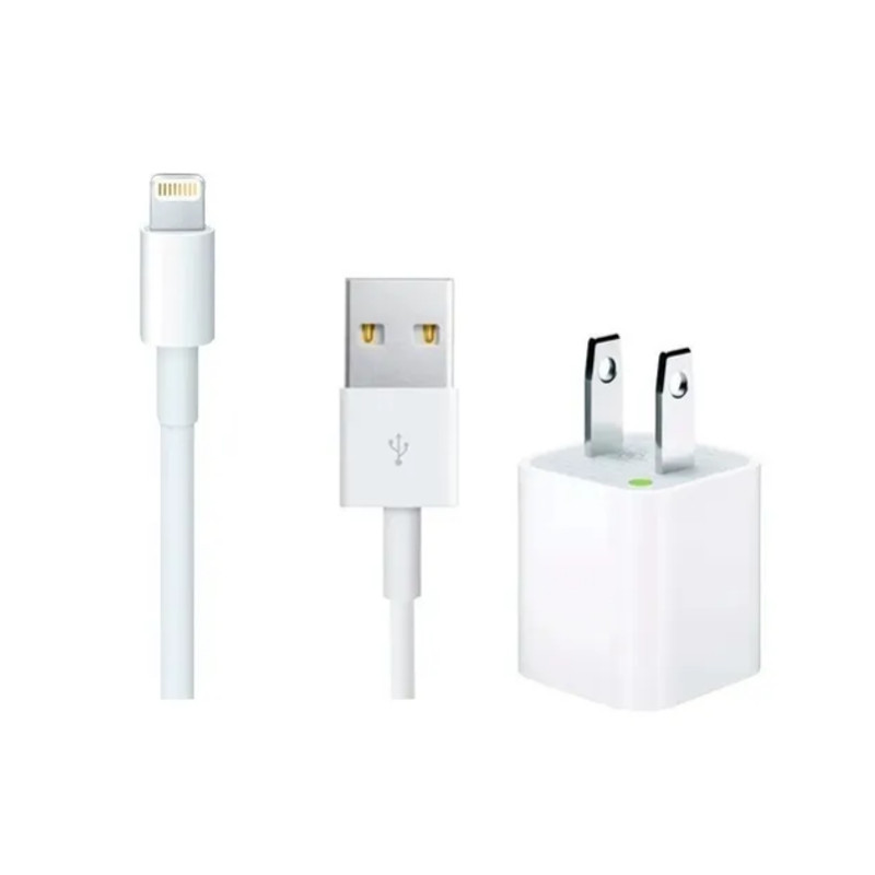 ADAPTADOR DE CORRIENTE + CABLE CARGADOR LIGHTNING 5W