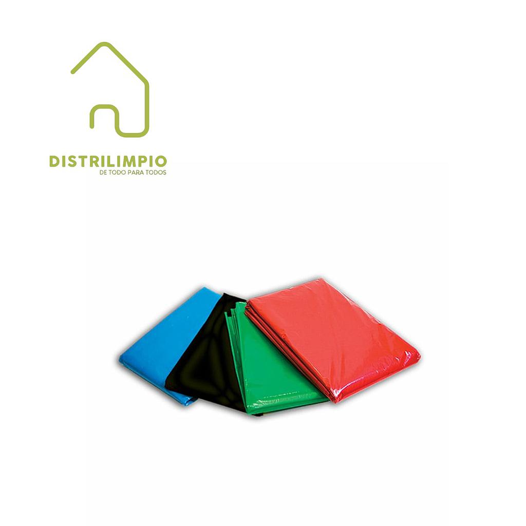 FUNDA PLASTICA 23X28 AZUL PAQ. X 10 UND.